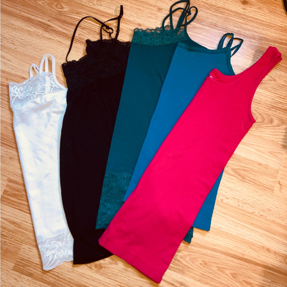 Camisole Tank Top Bundle Multicolor 5 Tops